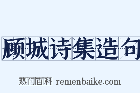 顾城诗集造句是什么意思的图片